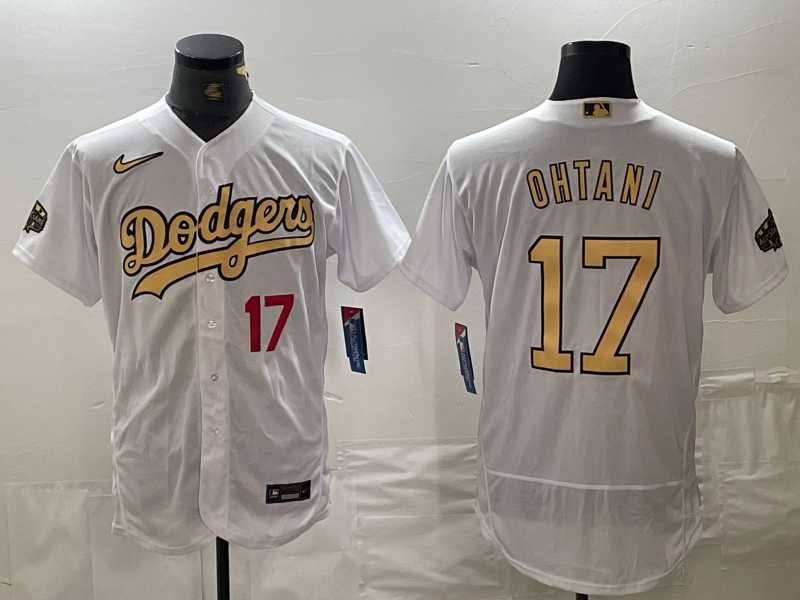 Men's Los Angeles Dodgers #17 Shohei Ohtani Number White 2022 All Star Stitched Flex Base Nike Jersey,We sell and wholesale Men's Los Angeles Dodgers #17 Shohei Ohtani Number White 2022 All Star Stitched Flex Base Nike Jersey on line form chian!